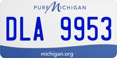 MI license plate DLA9953