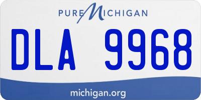 MI license plate DLA9968