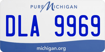 MI license plate DLA9969