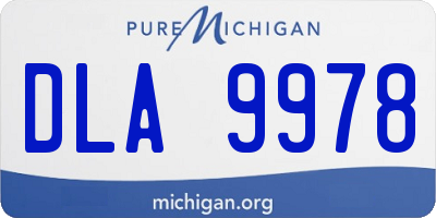 MI license plate DLA9978