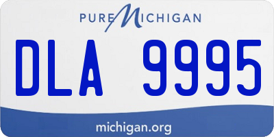 MI license plate DLA9995