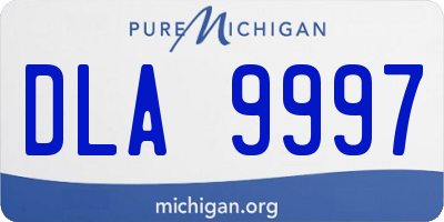 MI license plate DLA9997