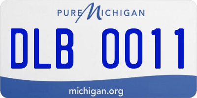 MI license plate DLB0011