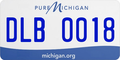 MI license plate DLB0018