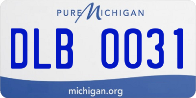 MI license plate DLB0031
