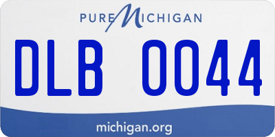 MI license plate DLB0044