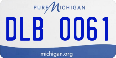 MI license plate DLB0061