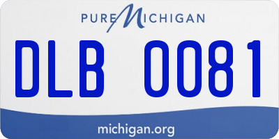 MI license plate DLB0081