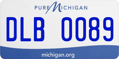 MI license plate DLB0089