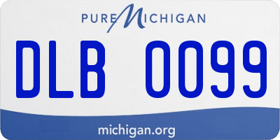 MI license plate DLB0099