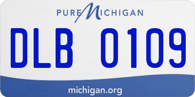 MI license plate DLB0109