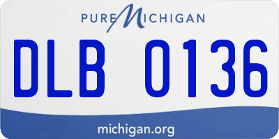 MI license plate DLB0136