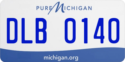 MI license plate DLB0140