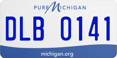 MI license plate DLB0141