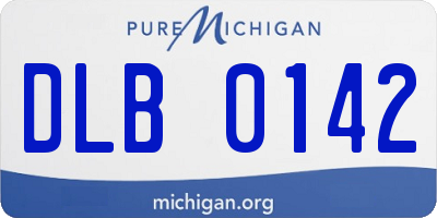 MI license plate DLB0142