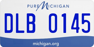 MI license plate DLB0145