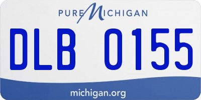 MI license plate DLB0155