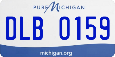 MI license plate DLB0159