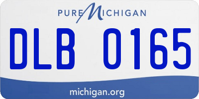 MI license plate DLB0165