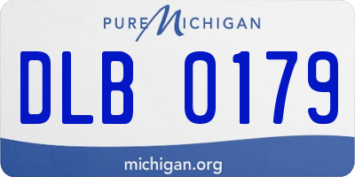MI license plate DLB0179