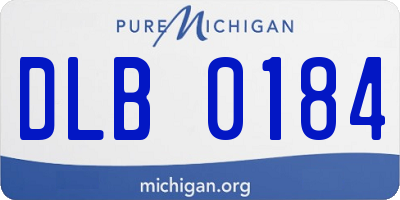 MI license plate DLB0184