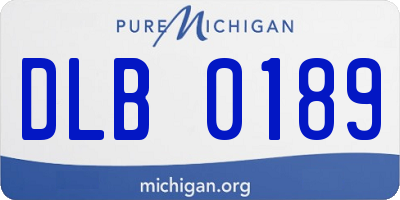 MI license plate DLB0189