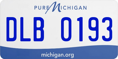 MI license plate DLB0193