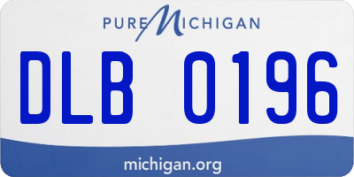 MI license plate DLB0196