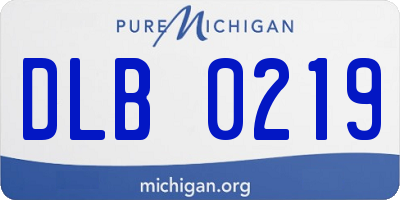 MI license plate DLB0219