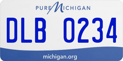 MI license plate DLB0234