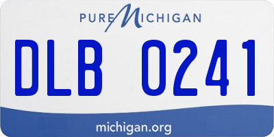 MI license plate DLB0241