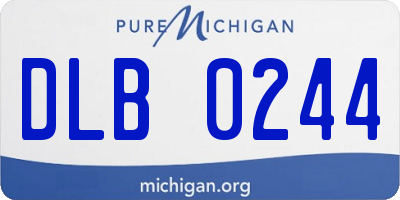 MI license plate DLB0244