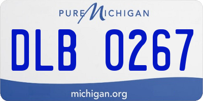 MI license plate DLB0267