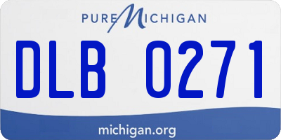 MI license plate DLB0271