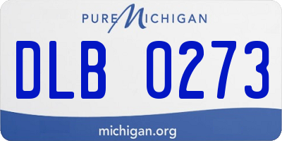 MI license plate DLB0273