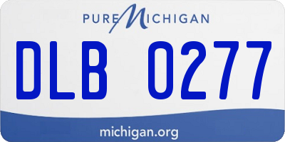 MI license plate DLB0277