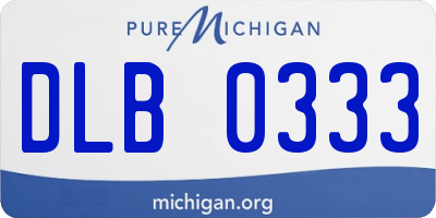 MI license plate DLB0333