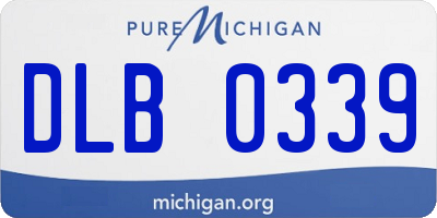 MI license plate DLB0339