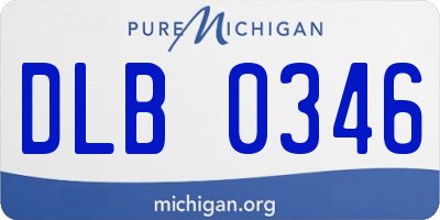 MI license plate DLB0346