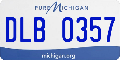 MI license plate DLB0357