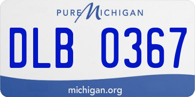 MI license plate DLB0367