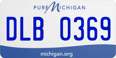 MI license plate DLB0369