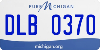 MI license plate DLB0370