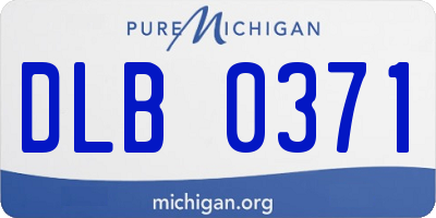 MI license plate DLB0371
