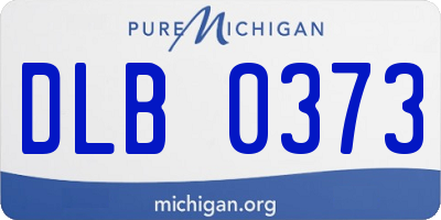 MI license plate DLB0373