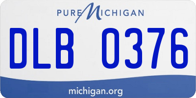 MI license plate DLB0376