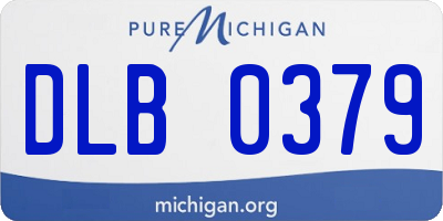 MI license plate DLB0379