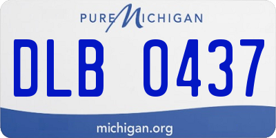 MI license plate DLB0437