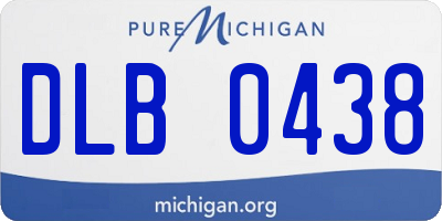 MI license plate DLB0438