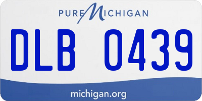 MI license plate DLB0439